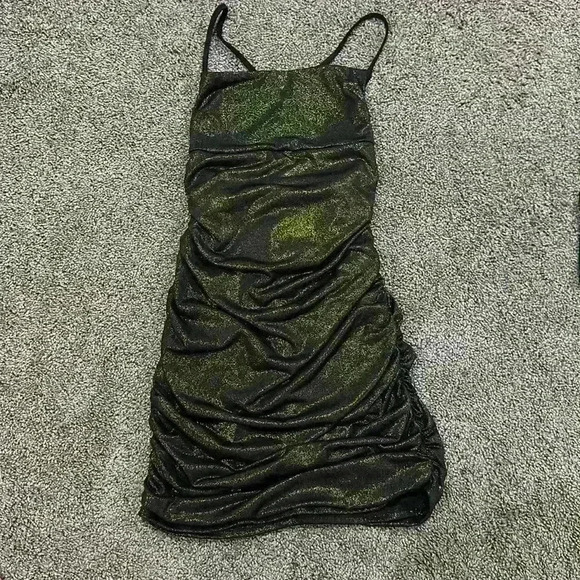 Lucy and the sky, black and gold mini dress - Picture 1 of 3